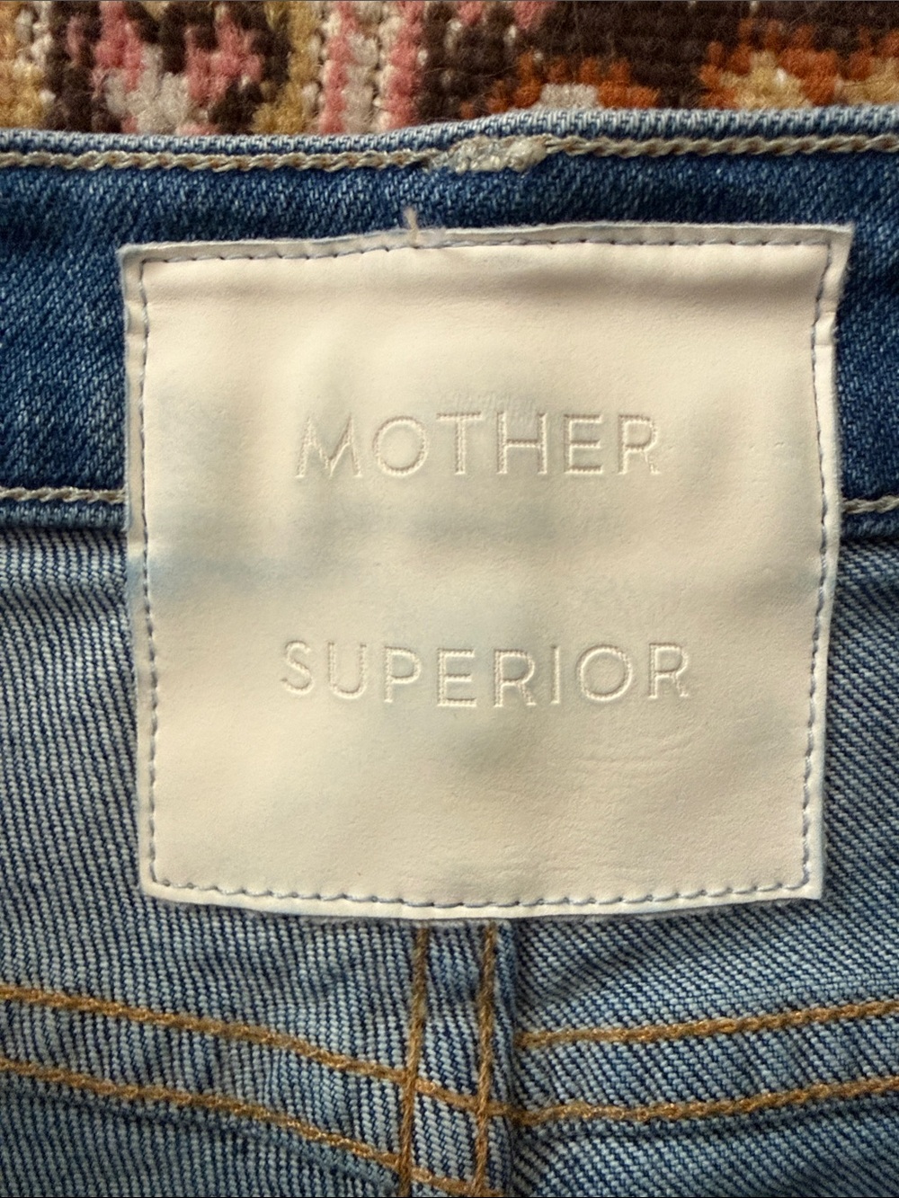MOTHER The Weekender Flare Mid Rise Jeans in It's A Small World Wash - Picture 7 of 9